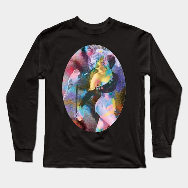 Pin Up Girl Long Sleeve T-Shirt by Gigiart